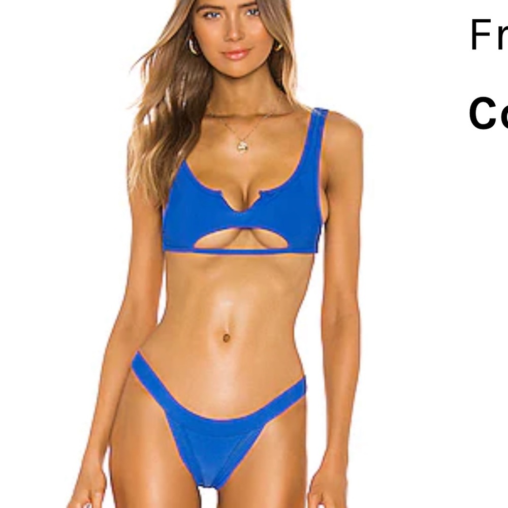 Frankies X Revolve Cole Ribbed Bikini ROYAL